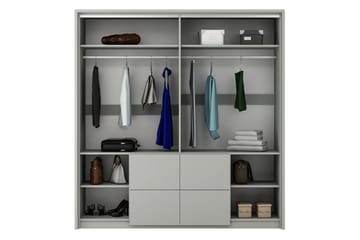 Wedena Garderob 208 cm - Grå - Förvaring - Klädförvaring - Garderob & garderobssystem
