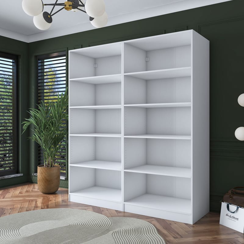 Wonthaggi Garderob 180x210x57,5 cm - Vit - Förvaring - Klädförvaring - Garderob & garderobssystem - Klädskåp & fristående garderob