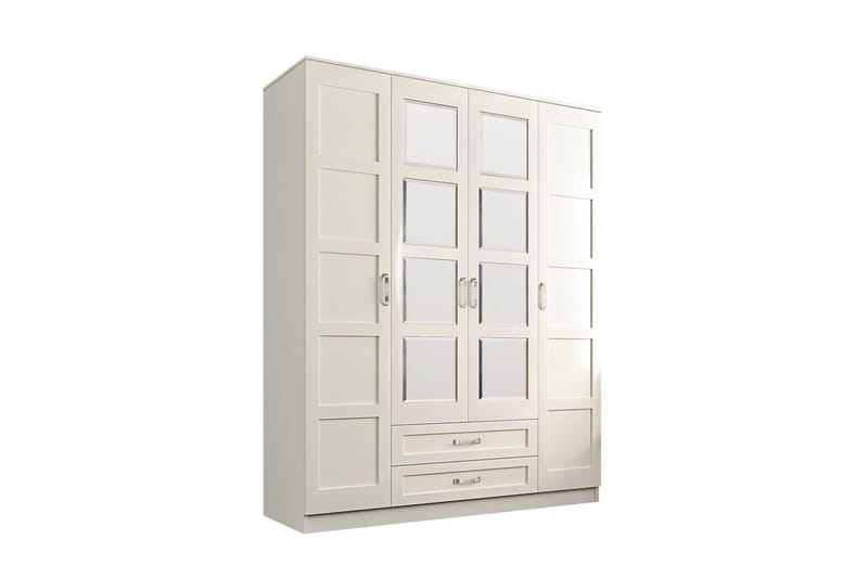 Zyricon Garderob 140x180 cm - Matt Vit - Förvaring - Klädförvaring - Garderob & garderobssystem