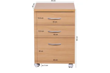 Rullkontejner Wohnling Bokutseende Folierad Spånskiva 4 Lådor Modern - Förvaring - Småförvaring