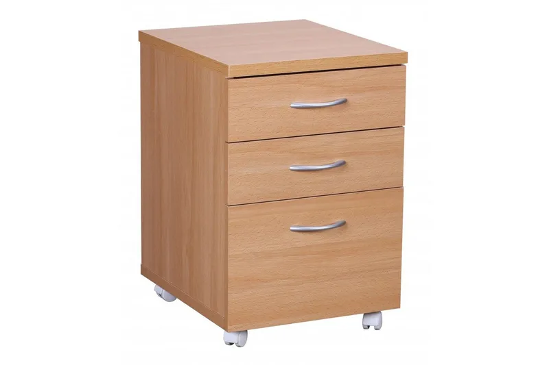 Rullkontejner Wohnling Bokutseende Folierad Spånskiva 4 Lådor Modern