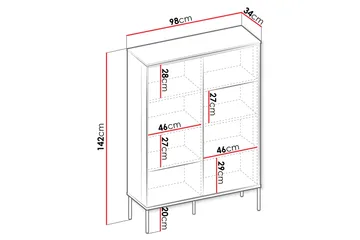Basici Highboard - Brun - Förvaring - Skåp - Förvaringsskåp