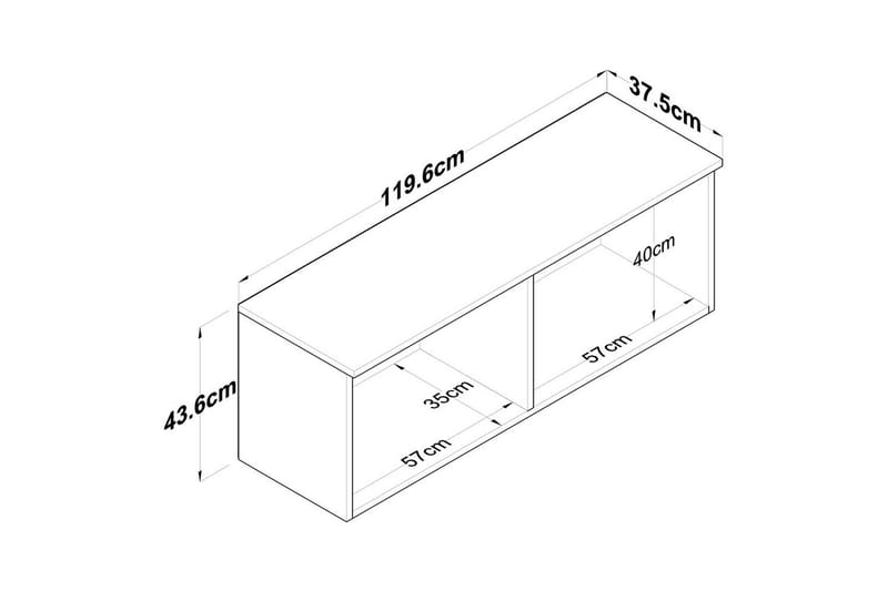 Calros Hörnskåp - Valnöt/Vit - Hus & renovering - Kök & bad - Kök & tvättstuga