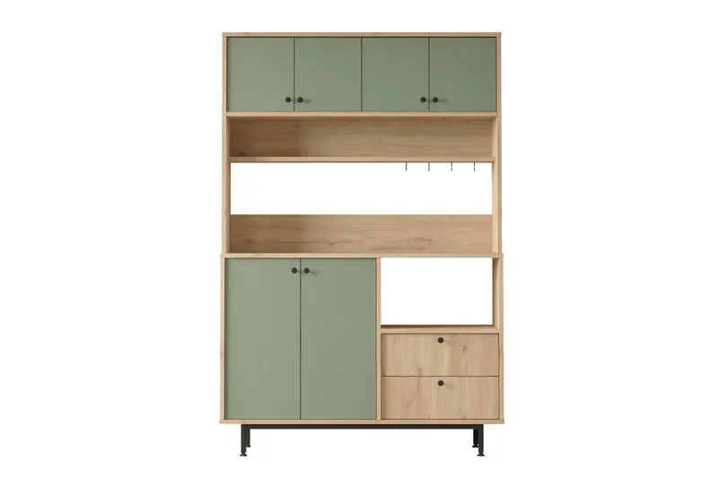 Donae Highboard, Ek/Grön