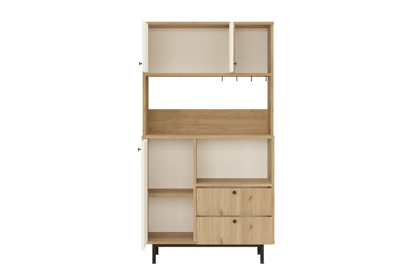 Donae Highboard - Ek/Vit - Förvaring - Skåp - Förvaringsskåp