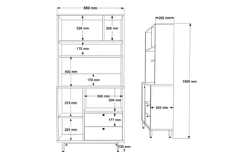 Donae Highboard - Vit - Förvaring - Skåp - Förvaringsskåp