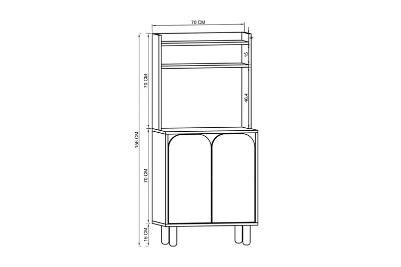 Estra Highboard - Brun - Förvaring - Skåp - Förvaringsskåp