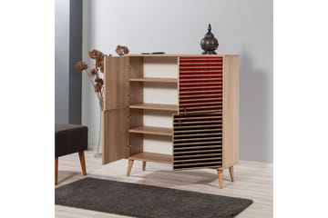 Brokind Förvaringsskåp 111 cm - Brun/Röd - Förvaring - Skåp - Förvaringsskåp