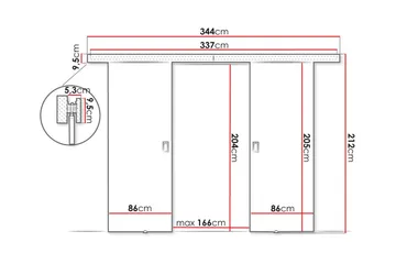 Clonmore Skjutdörr - Vit - Hus & renovering - Bygg - Dörrar & Portar - Skjutdörrar