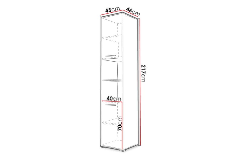 Concept Pro Förvaringsskåp 45x46x217 cm - Förvaring - Skåp - Förvaringsskåp