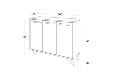 Desgrar Förvaringsskåp 100x82 cm - Vit - Förvaring - Skåp - Förvaringsskåp