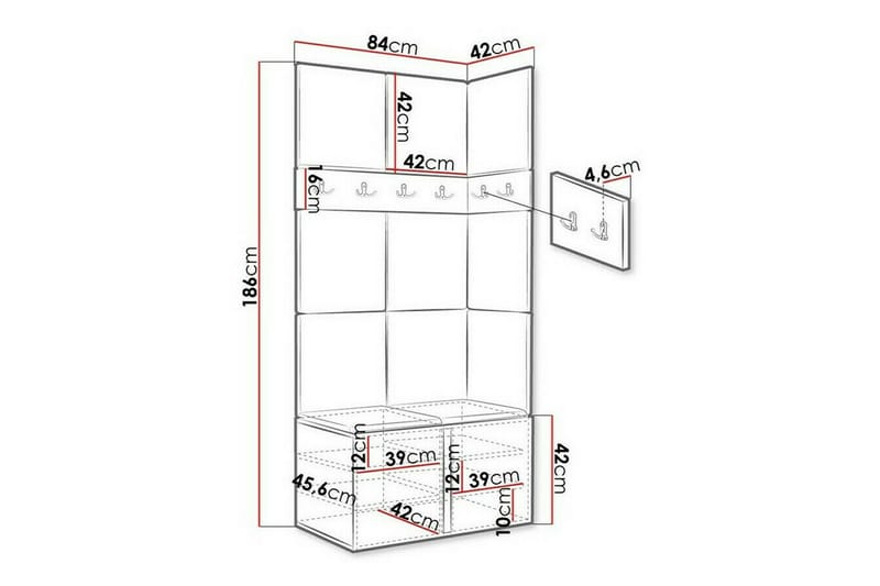 Dunvegan Highboard Graphite - Förvaring - Skåp - Förvaringsskåp