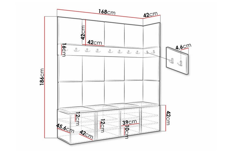 Dunvegan Highboard - Vit - Förvaring - Skåp - Förvaringsskåp