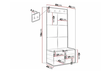 Dunvegan Highboard - Vit - Förvaring - Skåp - Förvaringsskåp