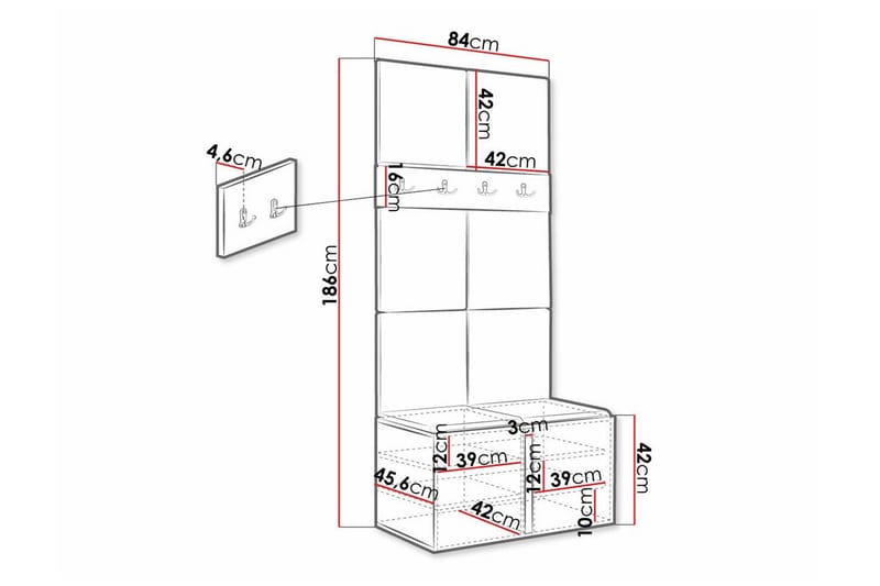 Dunvegan Highboard - Vit - Förvaring - Skåp - Förvaringsskåp