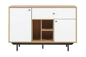 Germenata Skåp 118x40 cm - Ljust Trä/Vit - Förvaring - Skåp - Förvaringsskåp