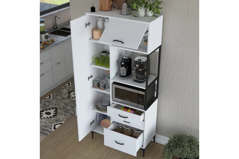 Manorma Highboard - Vit - Förvaring - Skåp - Förvaringsskåp