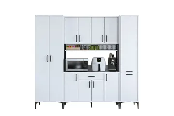 Manorma Highboard - Vit - Förvaring - Skåp - Förvaringsskåp