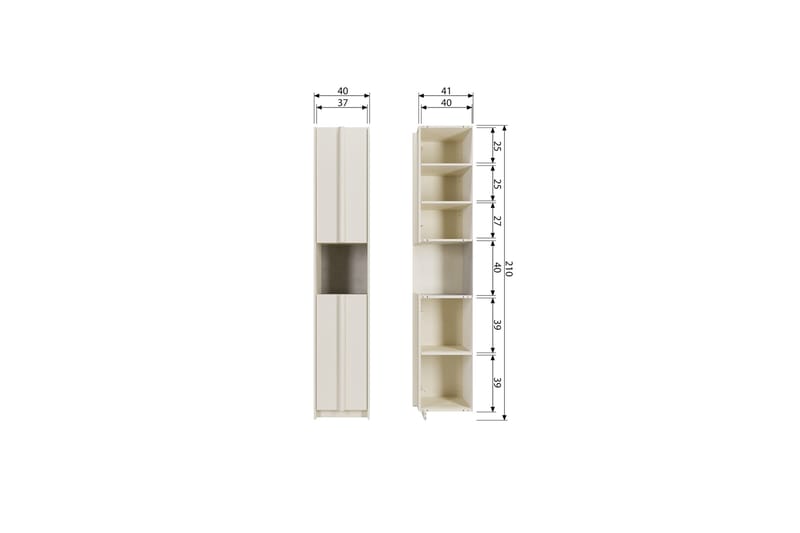 Morya Highboard - Beige - Förvaring - Skåp - Förvaringsskåp