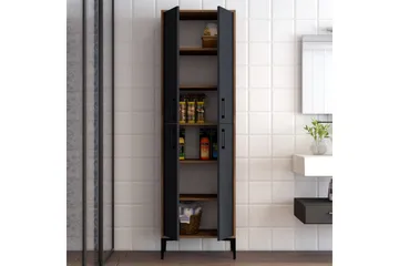 Retzow Highboard 60x35 cm - Mörkbrun/Antracit - Förvaring - Skåp - Förvaringsskåp