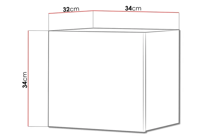 Tessan Väggskåp 34 cm - Vit - Förvaring - Skåp - Förvaringsskåp