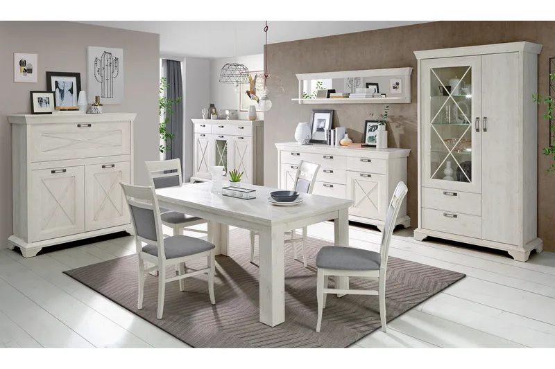 Hurlston Barskåp 123 cm - Vit - Förvaring - Skåp - Barskåp
