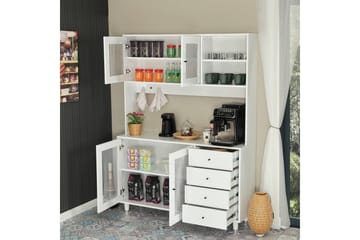 Flerfunktionsskåp Jatin Vit - Vit - Hus & renovering - Kök & bad - Kök & tvättstuga