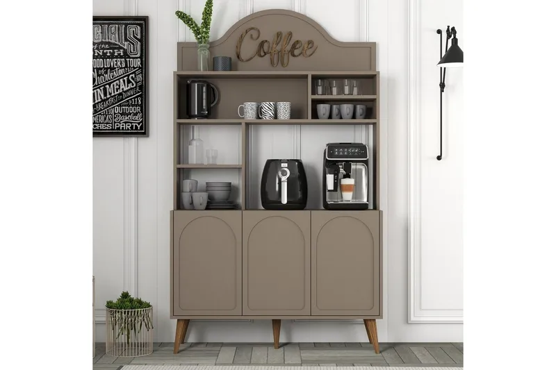 Kaffebarskåp Hazim Tre Atlas / Valnöt - Atlas / Valnöt - Förvaring - Skåp - Barskåp
