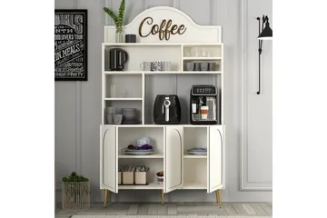 Kaffebarskåp Hazim Tre Gräddfärgad / Rany - Gräddfärgad / Rany - Förvaring - Skåp - Barskåp