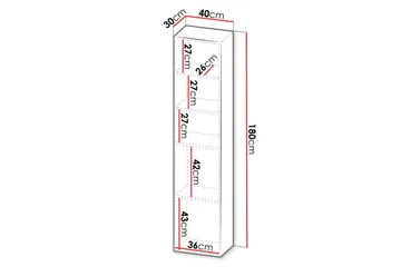 Kangana Highboard - Brun/Svart - Förvaring - Skåp - Förvaringsskåp