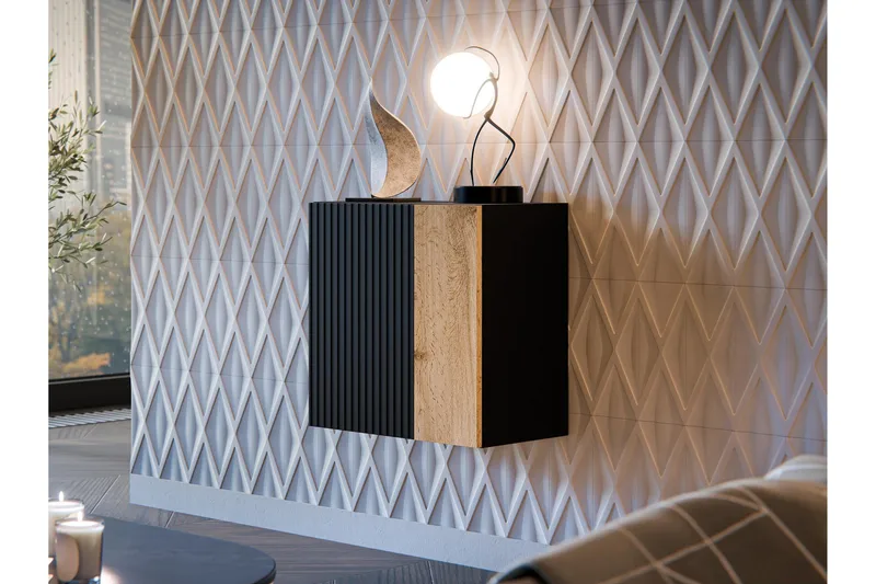 Kangana Highboard - Svart/Brun - Förvaring - Hylla - Vägghylla