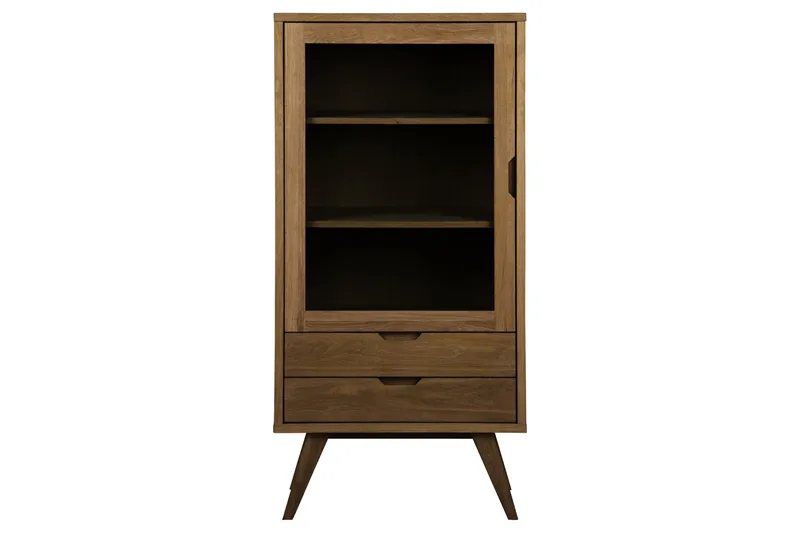 Kolinis Vitrinskåp 72x145 cm - Brun - Förvaring - Skåp - Vitrinskåp