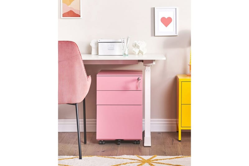 Kontorsskåp Cami Rosa - Rosa - Förvaring - Förvaringsmöbler - Byrå - Hurtsar