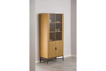 Minu Vitrinskåp 80x180 cm - Natur - Förvaring - Skåp - Vitrinskåp
