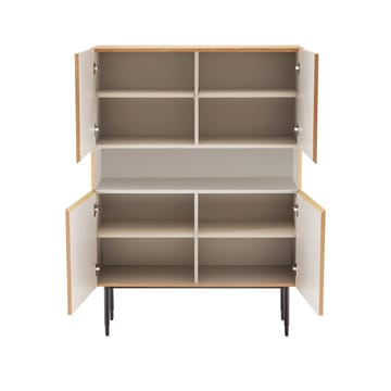 Sideboard Nate ek 100x40x140 cm - Beige - Förvaring - Skåp - Förvaringsskåp