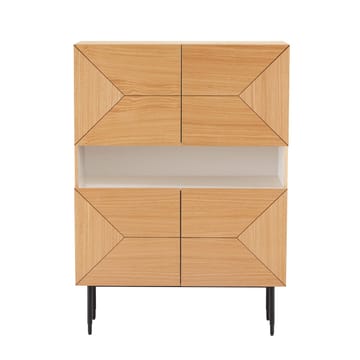 Sideboard Nate ek 100x40x140 cm - Beige - Förvaring - Skåp - Förvaringsskåp