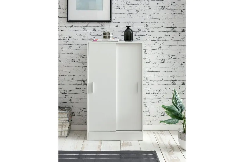 Sideboard Wohnling Melaminbelagd MDF-skjutdörrar Modern - Förvaring - Skåp - Förvaringsskåp