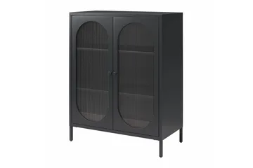 Skåp Luna 80x40x102 cm, Svart - 80x40x102 cm, Svart - Förvaring - Skåp - Vitrinskåp