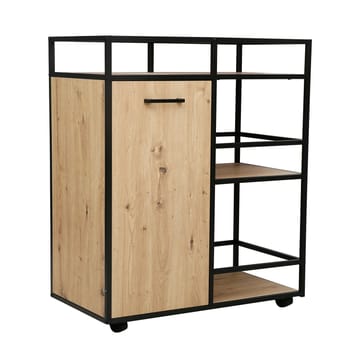 Skåp med hyllor Hedvig 77,4x42x94 cm - ask/svart - Förvaring - Skåp - Barskåp