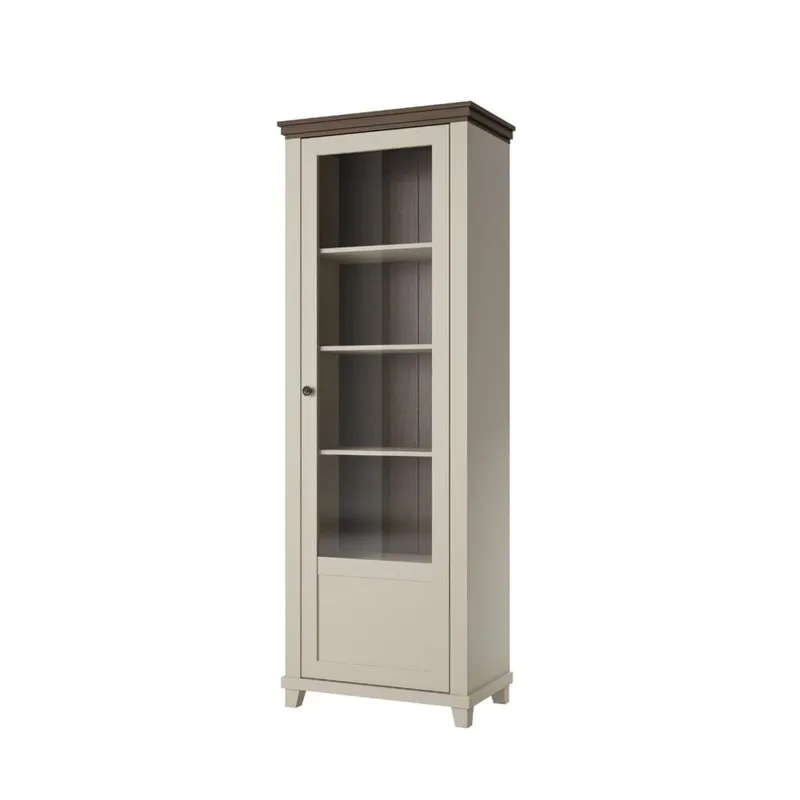 Vitrinskåp Evora 1 dörr höger, Ljus Beige