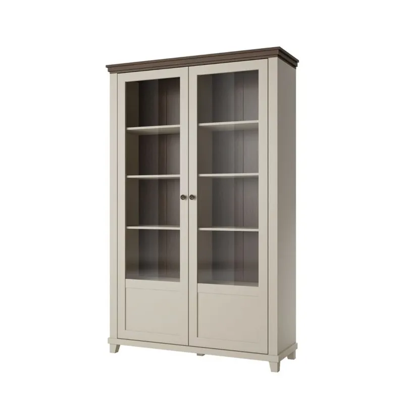 Vitrinskåp Evora 2 dörrar, Ljus Beige