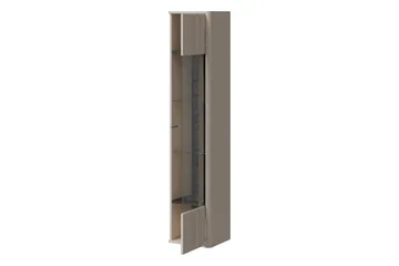 Zalricus Vitrinskåp 36x164 cm - Beige - Förvaring - Skåp - Vitrinskåp