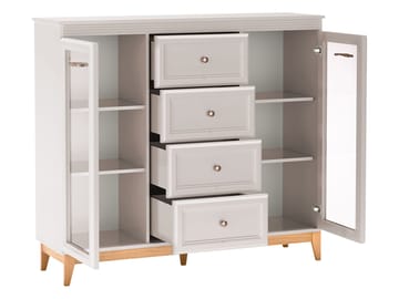 Zeylor Vitrinskåp 142 cm med Belysning - Förvaring - Skåp - Vitrinskåp