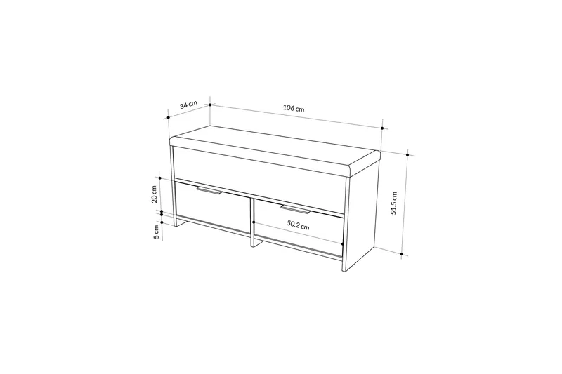 Cove Skoskåp 106 cm - Brun - Förvaring - Skoförvaring