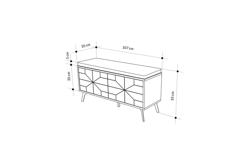 Dune Skoskåp 107 cm - Brun - Förvaring - Skoförvaring