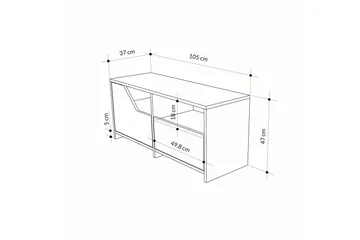 Nexus Skoskåp 105 cm - Grå/Vit - Förvaring - Skoförvaring