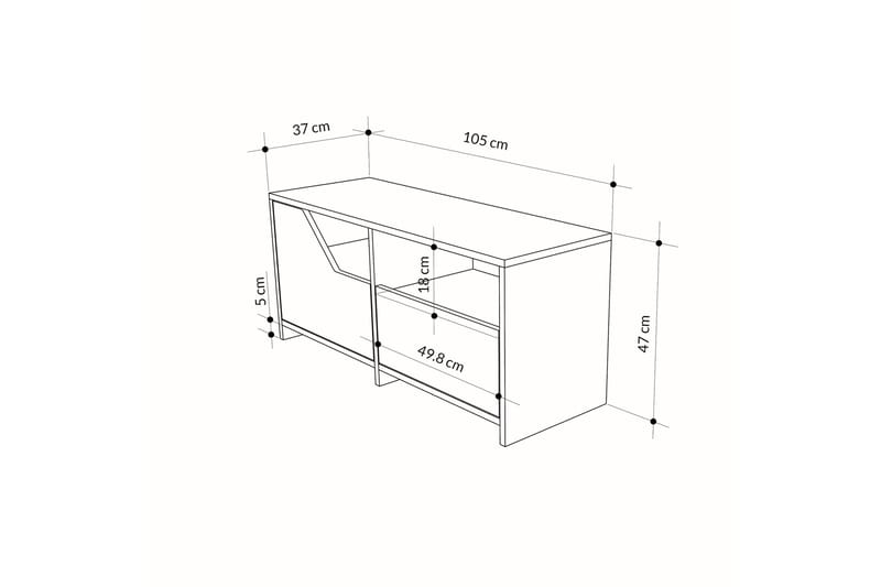 Nexus Skoskåp 105 cm - Grå/Vit - Förvaring - Skoförvaring
