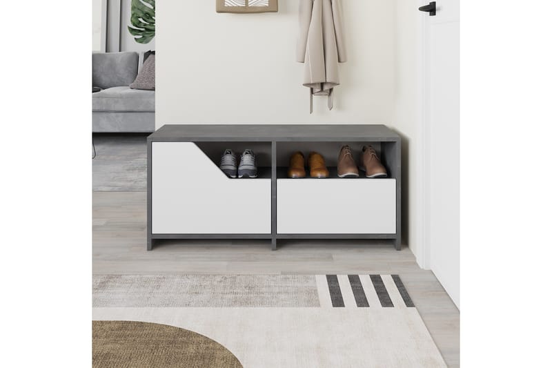 Nexus Skoskåp 105 cm - Grå/Vit - Förvaring - Skoförvaring