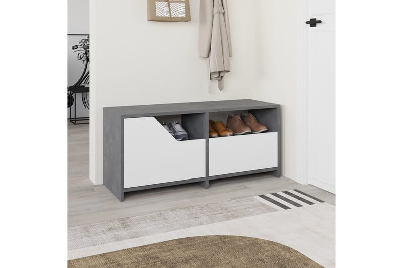 Nexus Skoskåp 105 cm - Grå/Vit - Förvaring - Skoförvaring