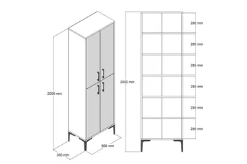 Retzow Skoskåp 60x35 cm - Svart/Mörkbrun - Förvaring - Skoförvaring